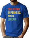 Chauffeur Vintage Dad T-Shirt for Men & Women, T-Shirts Graphic Tee - Blue