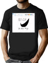 Check (With Ms Paint Border) Bootleg Graphic T-Shirt - Black