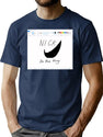 Check (With Ms Paint Border) Bootleg Graphic T-Shirt - Navy