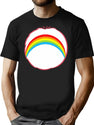 Cheer Bear Funny Rainbow Bear Halloween Costume Gift T-Shirt for Men & Women, T-Shirts Graphic Tee - Black