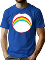 Cheer Bear Funny Rainbow Bear Halloween Costume Gift T-Shirt for Men & Women, T-Shirts Graphic Tee - Blue