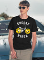 Cheesy Rider - Funny Cheesy Gift T-Shirt for Men & Women, T-Shirts Graphic Tee - Navy