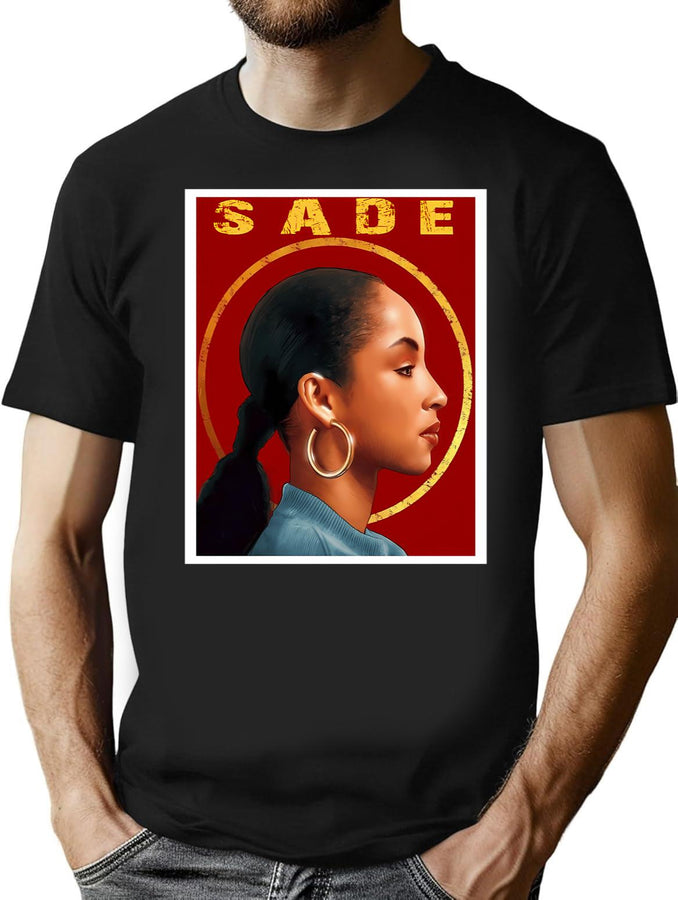 Chemise Sadefunny Sade T-Shirt for Men & Women, T-Shirts Graphic Tee - Black