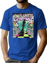Chess Pieces Game - Kings Safety Is Optional - 90S Chess Chaos Bootleg Graphic T-Shirt - Blue