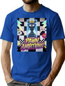 Chess Pieces Game - Pawn Ambitions - 90S Dream Big Chess Bootleg Graphic T-Shirt - Blue
