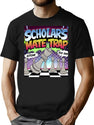 Chess Pieces Game - The Scholars Mate Trap - 90S Chess Humour Bootleg Graphic T-Shirt - Black