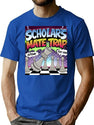 Chess Pieces Game - The Scholars Mate Trap - 90S Chess Humour Bootleg Graphic T-Shirt - Blue