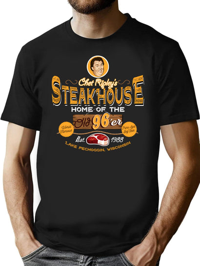 Chet Ripley'S Steakhouse Dks T-Shirt for Men & Women, T-Shirts Graphic Tee - Black