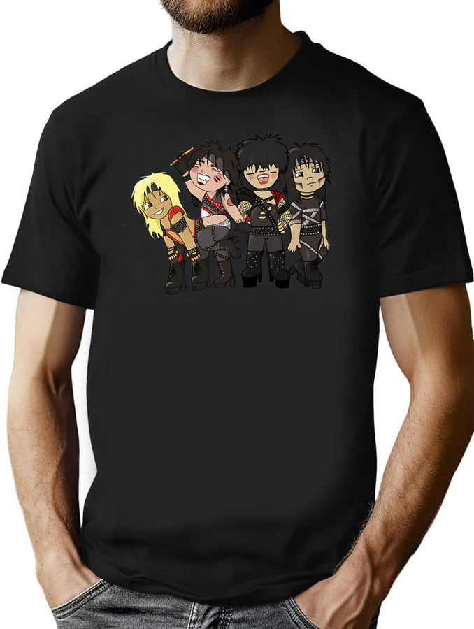 Chibi Rockstar Bootleg Graphic T-Shirt - Black