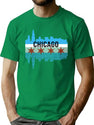 Chicago Skyline Premium Heavyweight Cotton T-Shirt - Green