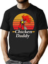 Chicken Daddy Vintage Farmer Fathers Day T-Shirt for Men & Women, T-Shirts Graphic Tee - Black