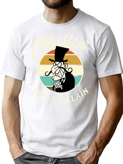 Chillin Like A Villain T-Shirt for Men & Women, T-Shirts Graphic Tee - Black