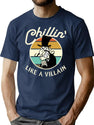 Chillin Like A Villain T-Shirt for Men & Women, T-Shirts Graphic Tee - Navy