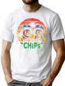 Chips Tv Show Retro Worn T-Shirt for Men & Women, T-Shirts Graphic Tee - White