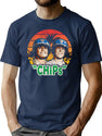 Chips Tv Show Retro Worn T-Shirt for Men & Women, T-Shirts Graphic Tee - Navy