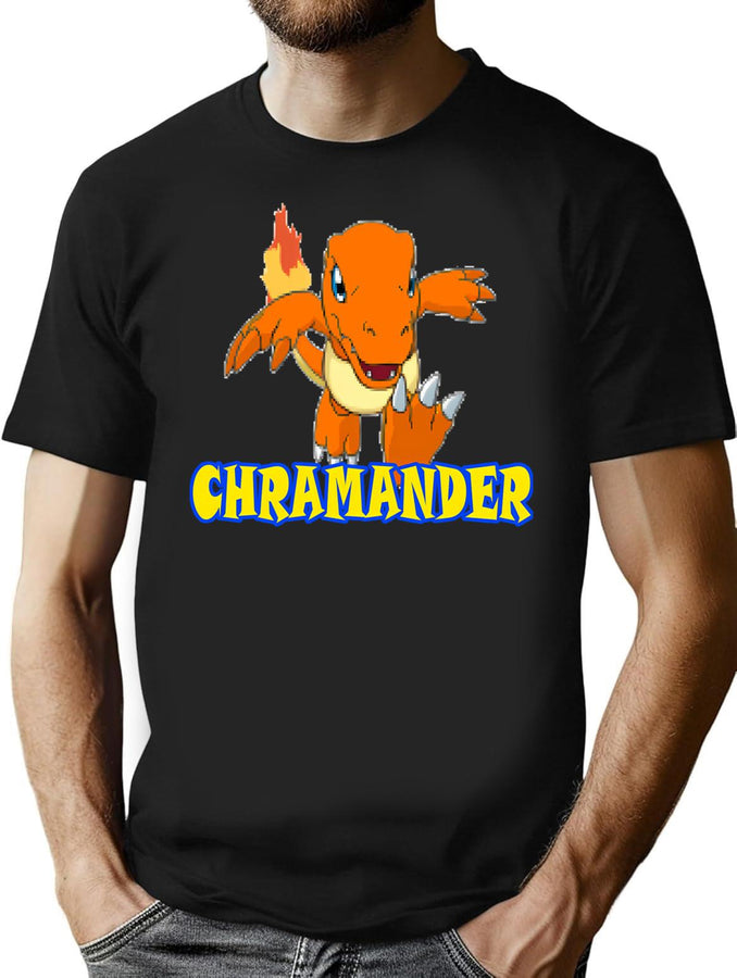 Chramander Bootleg Graphic T-Shirt - Black
