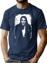 Chris Cerulli Vintage Distressed T-Shirt for Men & Women, T-Shirts Graphic Tee - Navy