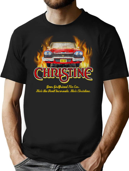 Christine 58 Plymouth Fury Worn T-Shirt for Men & Women, T-Shirts Graphic Tee - Black