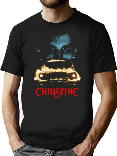 Christine Face T-Shirt for Men & Women, T-Shirts Graphic Tee - Black