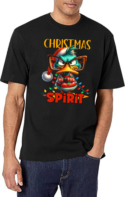 Christmas Spirit T-Shirt for Men & Women, T-Shirts Graphic Tee - Black