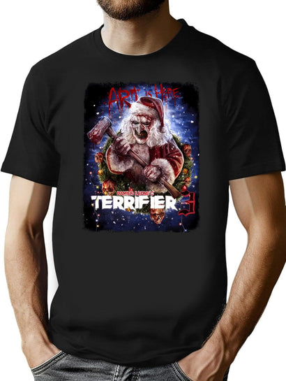 Christmas Terrifier 3 T-Shirt for Men & Women, T-Shirts Graphic Tee - Black