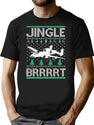 Christmas Ugly Sweater Style Gift Gun Owner T-Shirt for Men & Women, T-Shirts Graphic Tee - Black