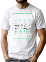 Christmas Ugly Sweater Style Gift Gun Owner T-Shirt for Men & Women, T-Shirts Graphic Tee - White