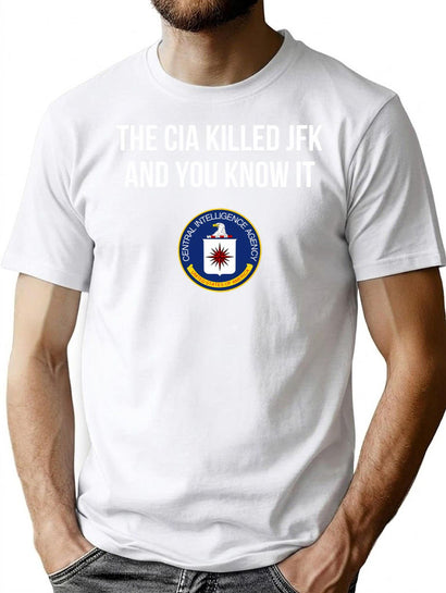 Cia Killed Jfk T-Shirt T-Shirt for Men & Women, T-Shirts Graphic Tee - Black