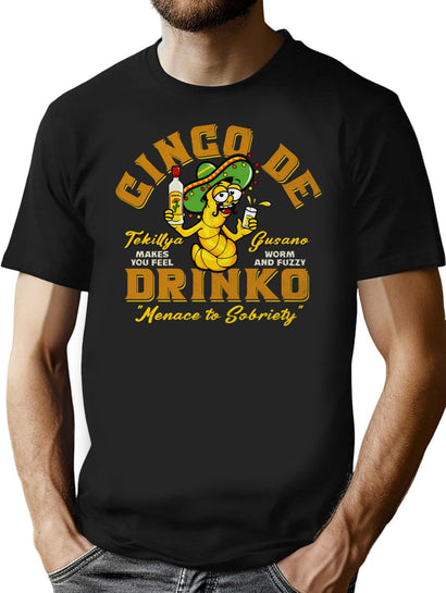 Cinco De Drinko T-Shirt for Men & Women, T-Shirts Graphic Tee - Black