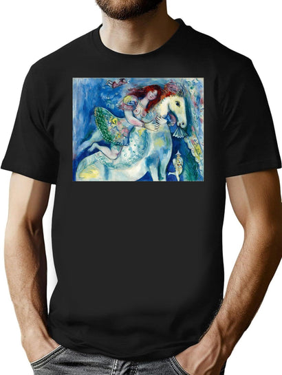 Circus Dancer (Le Grand Cirque) - Marc Chagall T-Shirt for Men & Women, T-Shirts Graphic Tee - Black