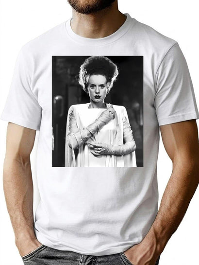 Classic Bride Of Frankenstein T-Shirt for Men & Women, T-Shirts Graphic Tee - Black