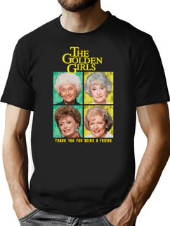 Classic Christmas Golden Girls Gift T-Shirt for Men & Women, T-Shirts Graphic Tee - Black