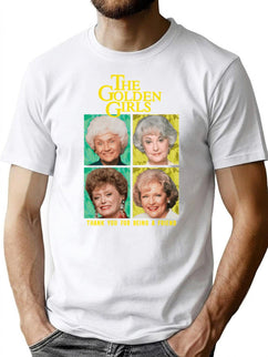 Classic Christmas Golden Girls Gift T-Shirt for Men & Women, T-Shirts Graphic Tee - Black