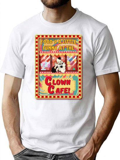 Clown Cafe With Art The Clown T-Shirt for Men & Women, T-Shirts Graphic Tee - Black