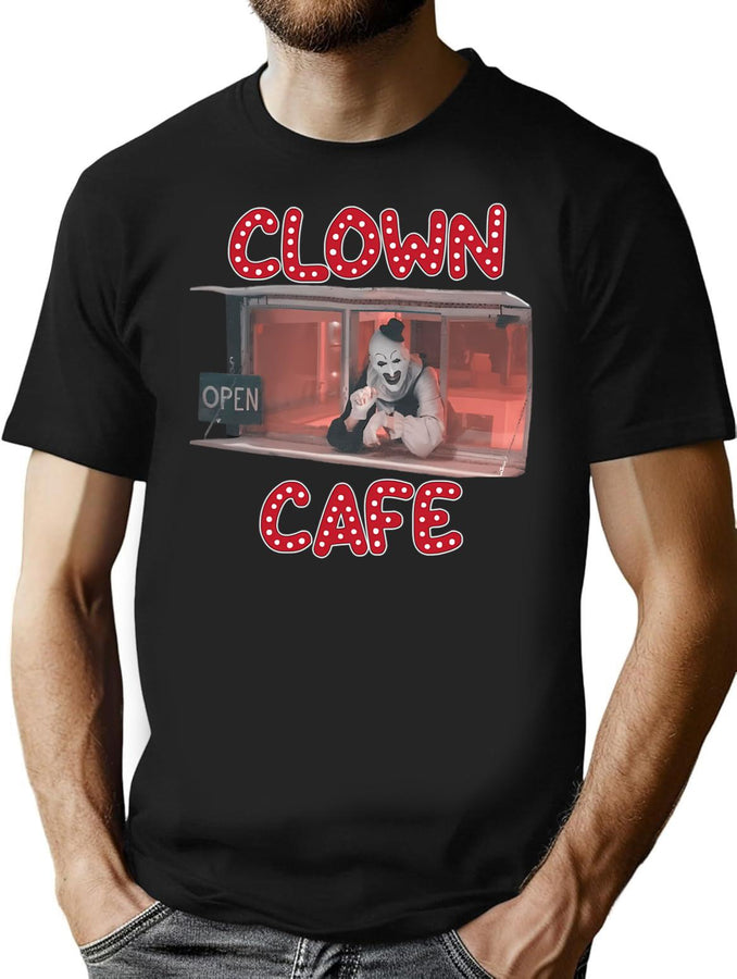 Clown Cafe T-Shirt for Men & Women, T-Shirts Graphic Tee - Black