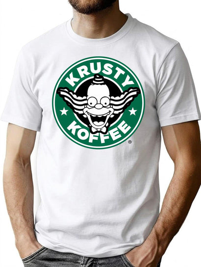 Clown Coffee Parody T-Shirt for Men & Women, T-Shirts Graphic Tee - Black