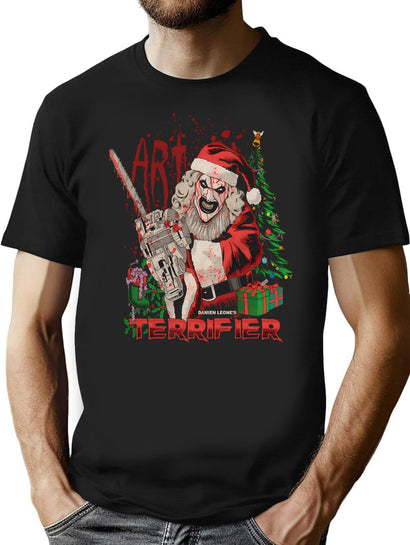 Clown Santa Terrifier 3 T-Shirt for Men & Women, T-Shirts Graphic Tee - Black