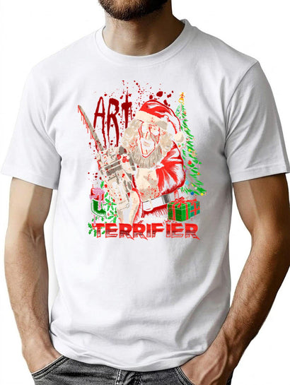 Clown Santa - Terrifier Christmas T-Shirt for Men & Women, T-Shirts Graphic Tee - Black
