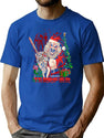 Clown Santa - Terrifier Christmas T-Shirt for Men & Women, T-Shirts Graphic Tee - Blue