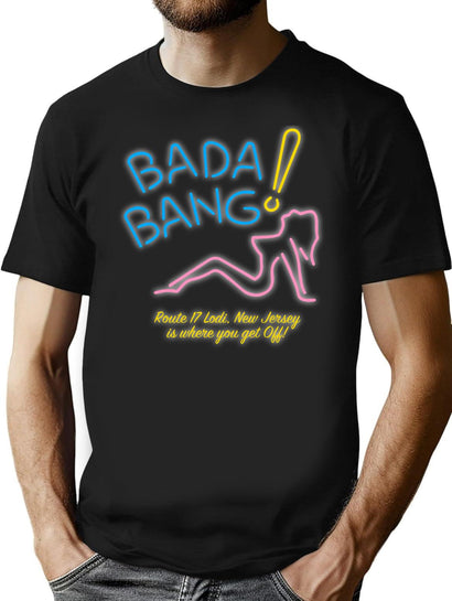 Club Bada Bang Neon T-Shirt for Men & Women, T-Shirts Graphic Tee - Black