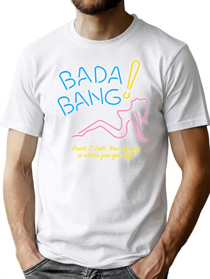 Club Bada Bang Neon T-Shirt for Men & Women, T-Shirts Graphic Tee - Black