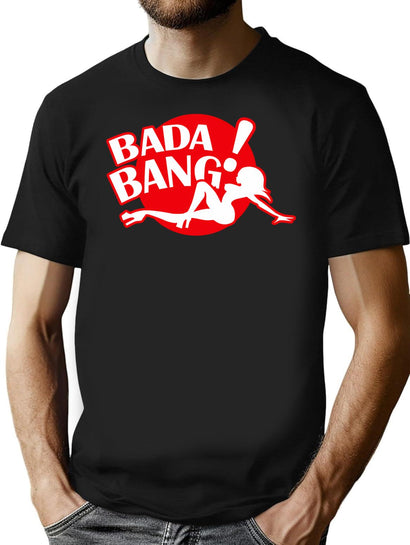 Club Bada Bang T-Shirt for Men & Women, T-Shirts Graphic Tee - Black