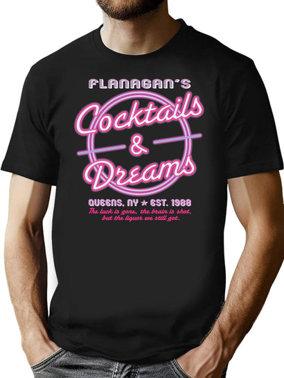 Cocktails Dreams Bar T-Shirt for Men & Women, T-Shirts Graphic Tee - Black