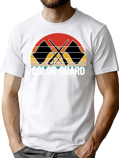 Color Guard Retro T-Shirt for Men & Women, T-Shirts Graphic Tee - Black