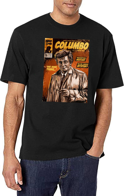 Columbo Tv Show Comic Black T-Shirt - Black