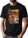 Columbo Tv Show Comic Black T-Shirt - Green