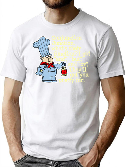 Conjunction Junction Conductor T-Shirt for Men & Women, T-Shirts Graphic Tee - Black