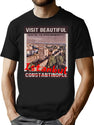 Constantinople - Istanbul Travel Poster T-Shirt for Men & Women, T-Shirts Graphic Tee - Black