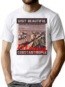 Constantinople - Istanbul Travel Poster T-Shirt for Men & Women, T-Shirts Graphic Tee - White