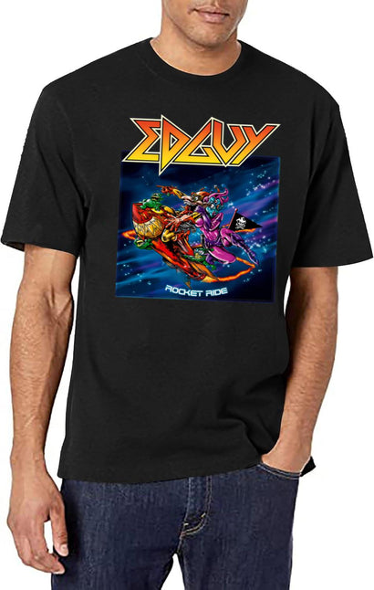 Cool Edguy Band Rocket Ride T-Shirt for Men & Women, T-Shirts Graphic Tee - Black